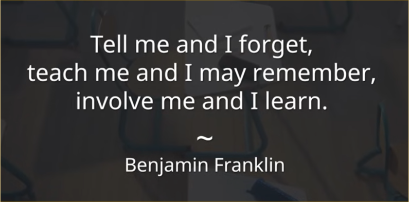 white text on black background