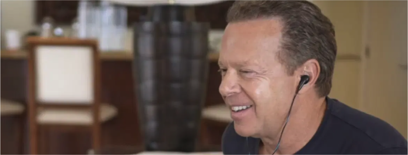 man wearing headphones