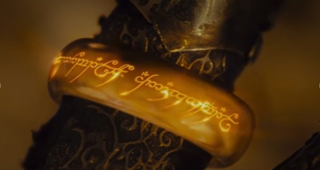 Gold ring with runes