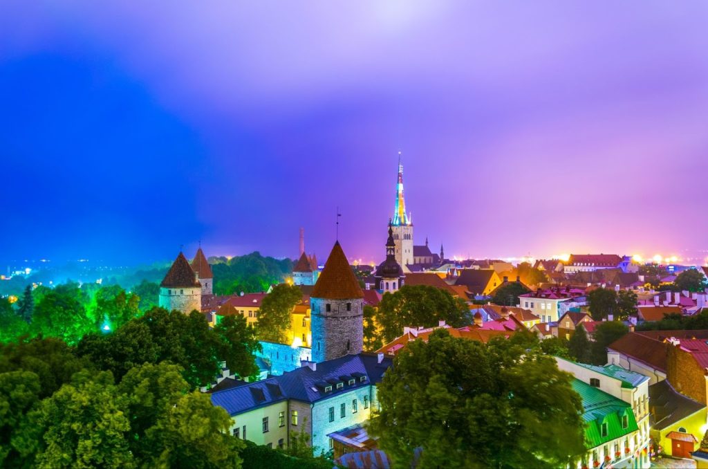 Colorful buildings.