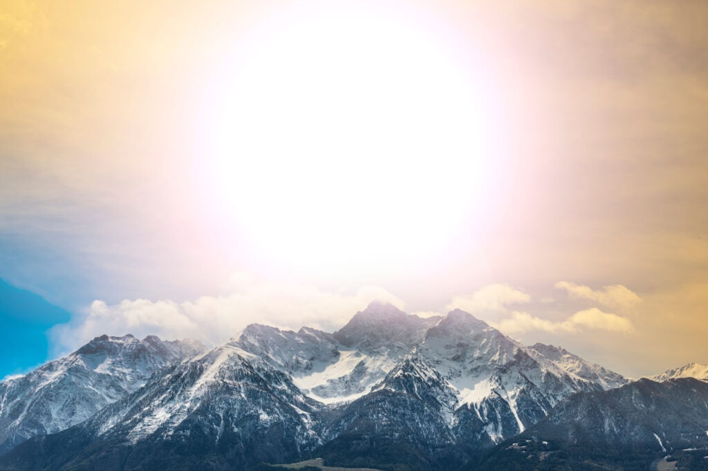 Sunrise over mountains