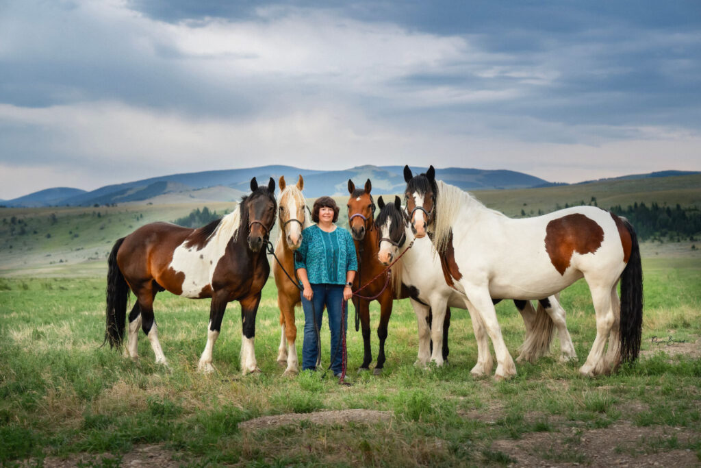 Hertha and her horse friends